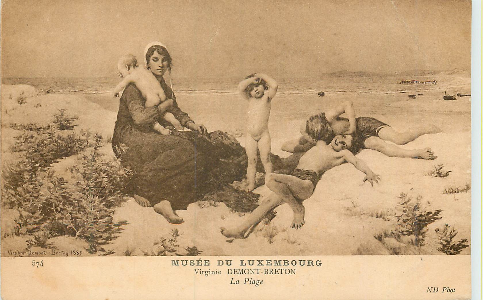 CPA Musee du Luxembourg Virginie Demont Breton La Plage