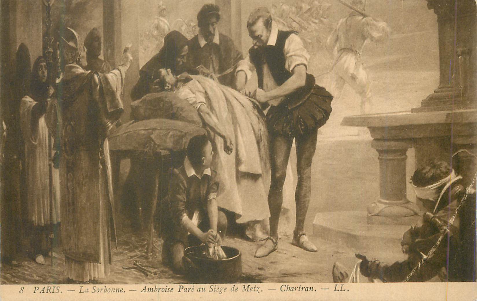 CPA Paris La Sorbonne Ambroise Pare au Siege de Metz Chartran