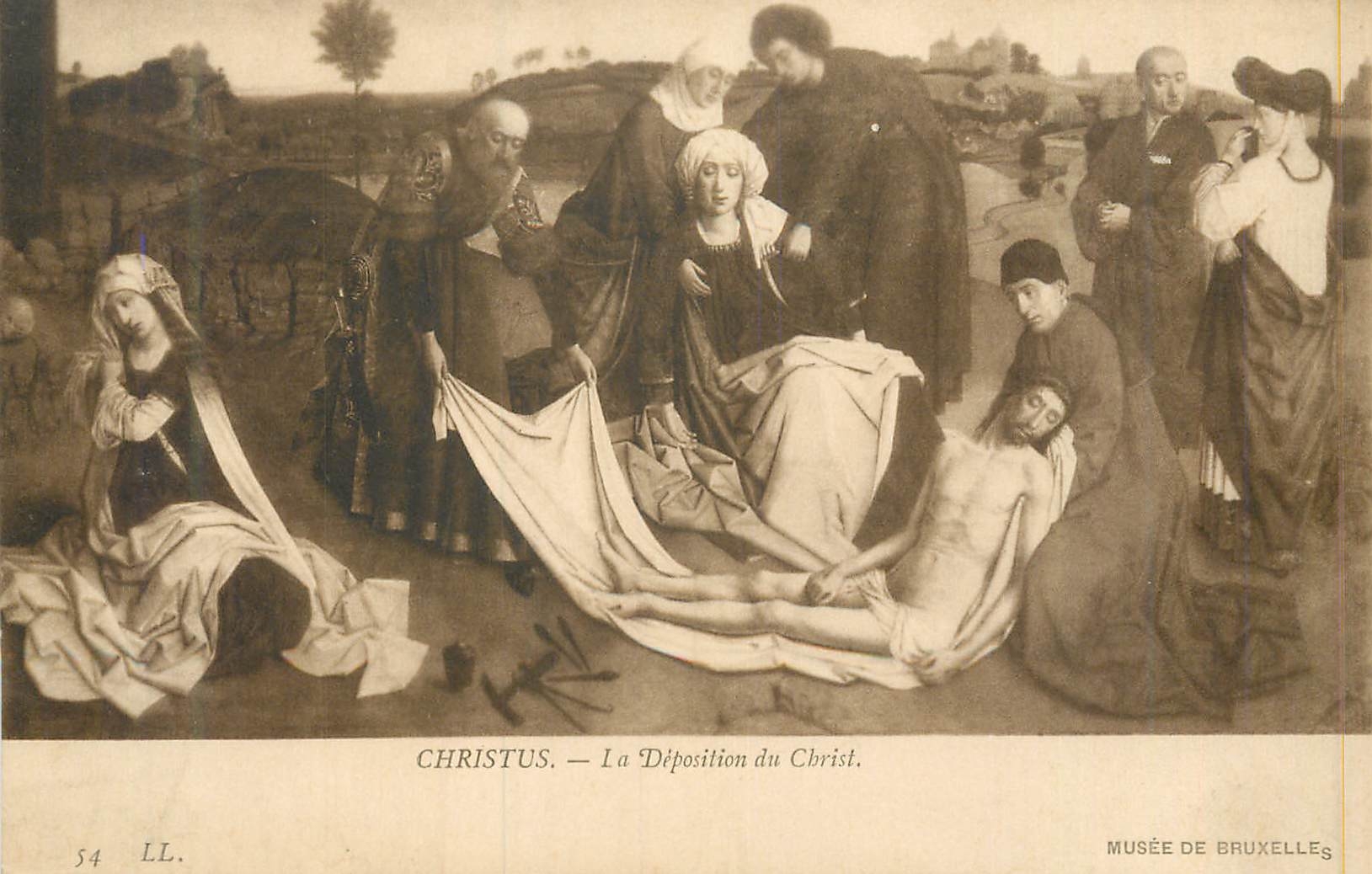 CPA Christus La Deposition du Christ Musee de Bruxelles