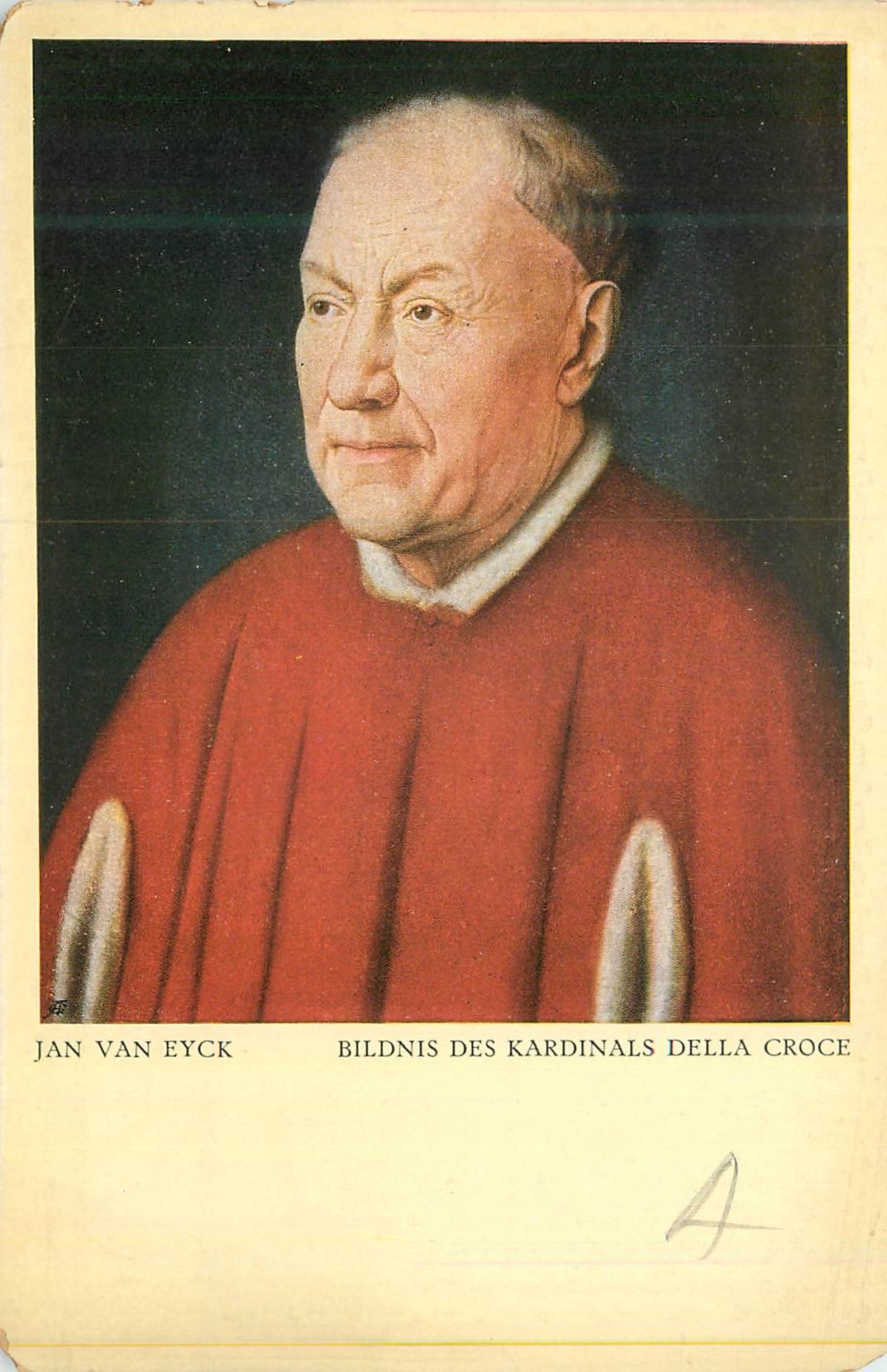 Jan van Eyck — Portrait des Kardinals della Croce — Verlag Julius Bard, Wien