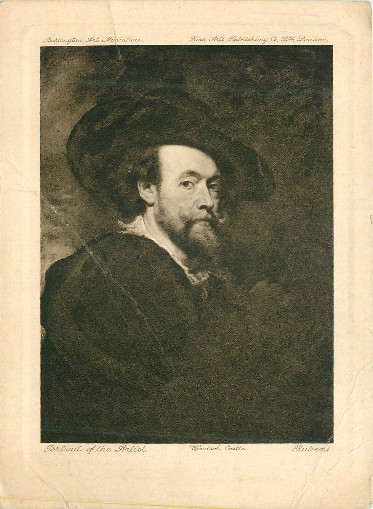 Portrait de l'artiste — Rubens — Burlington Art Miniature, Fine Arts Publishing Co. Ltd. London