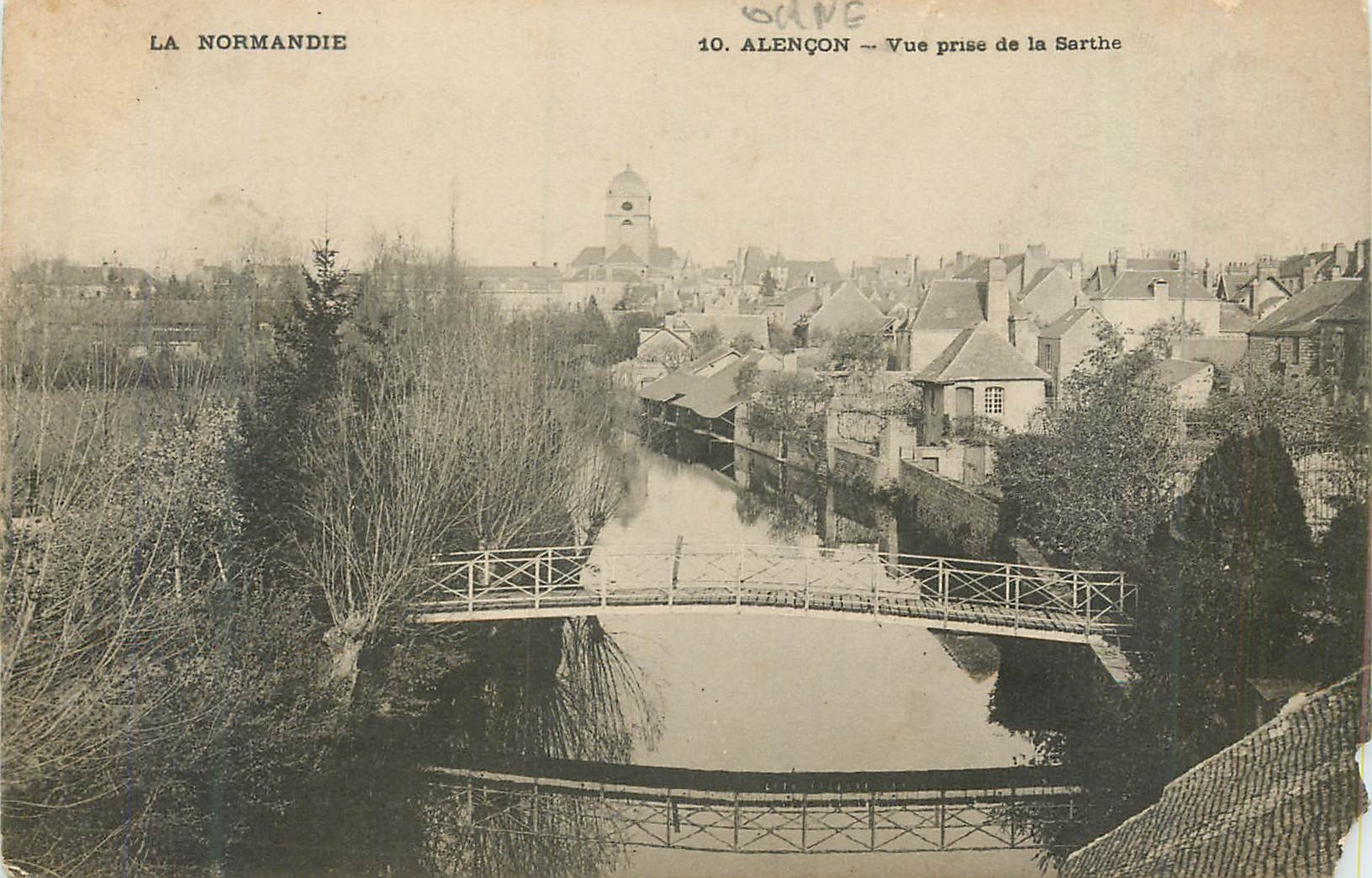 CPA La Normandie Alencon Vue Prise de la Sarthe