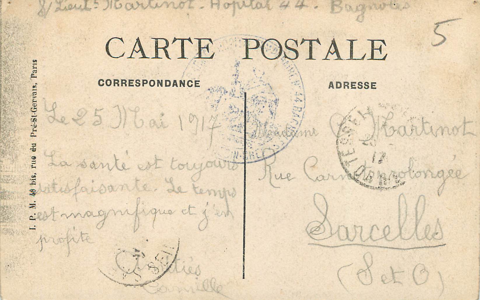 Bagnolles-de-l'Orne — Péristyle des Bains — A.D. — Panneau de Jroite — Rückseite