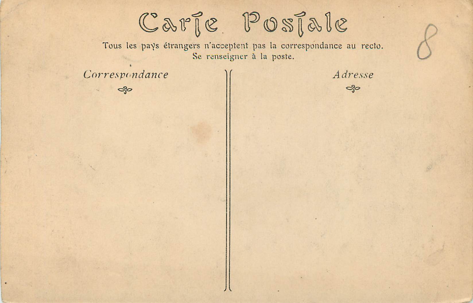 CPA Alencon La Bibliotheque Municipale — Rückseite