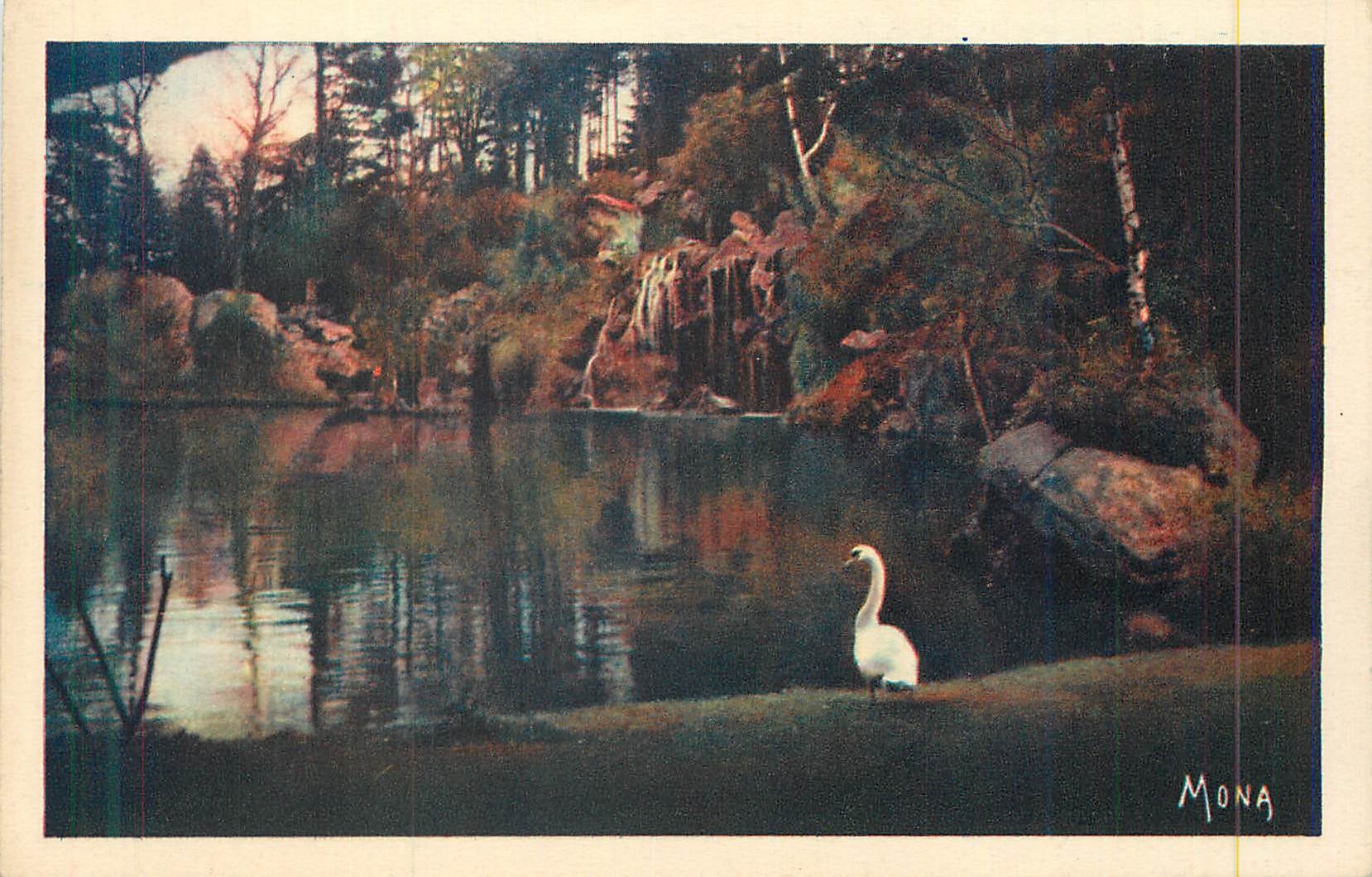 CPA Les Petis Tableaux de Paris Au Bois de Boulogne la Cascade de Longchamp (Waterfall)