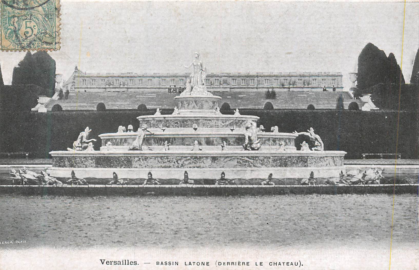 CPA Versailles Bassin Latone (Derriere le Chateau)