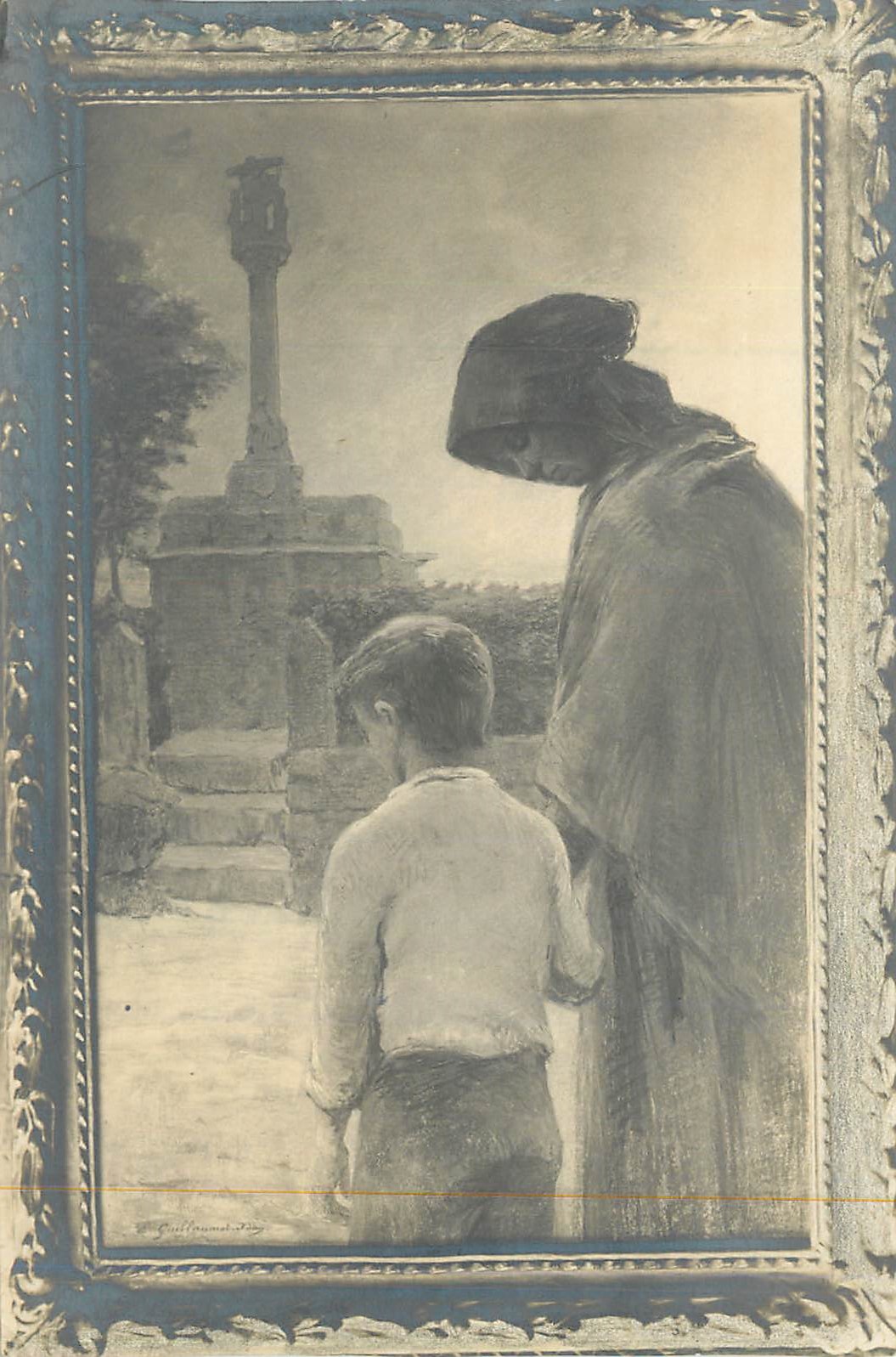 CPA Tableau Le calvaire Guillaumot