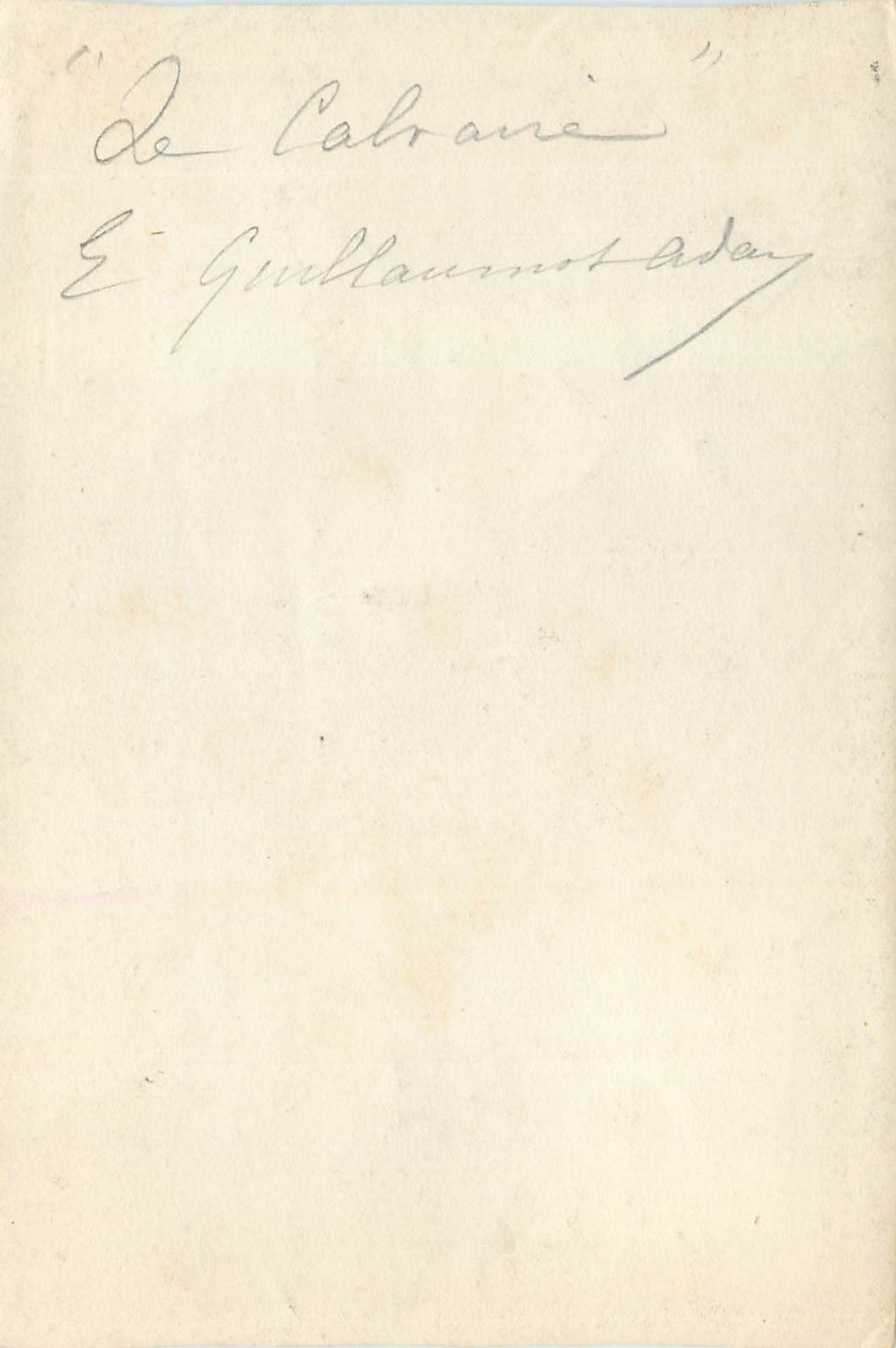 CPA Tableau Le calvaire Guillaumot — Verso