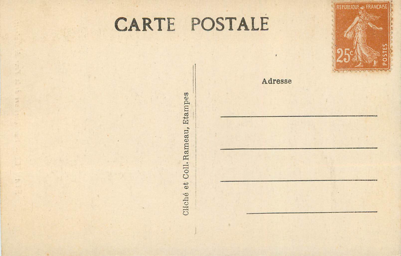 CPA Etampes Vue Interieur de la Tour de Guinette — Rückseite