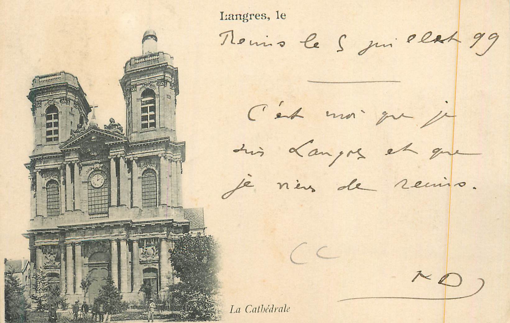 CPA Langres La Cathedrale (carte 1900)