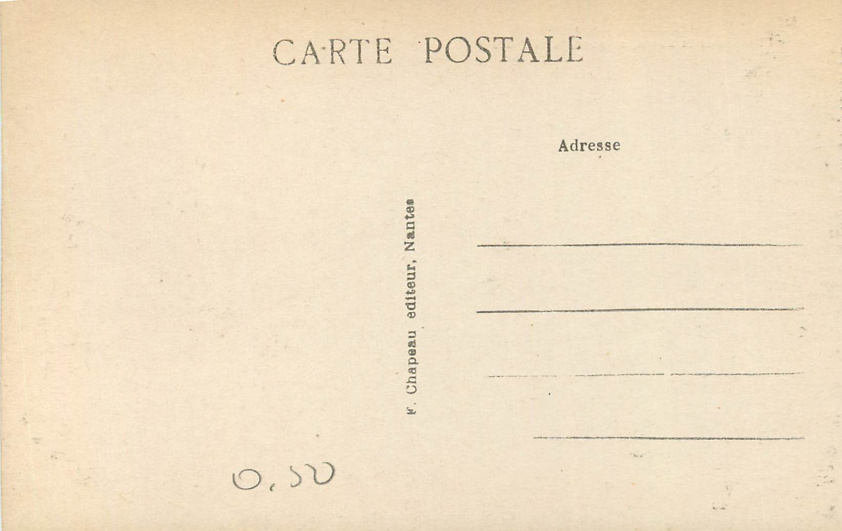 CPA Clisson (Loire Inf) Le Chateau et la Sevre Pont du Nid d'Oie — Rückseite