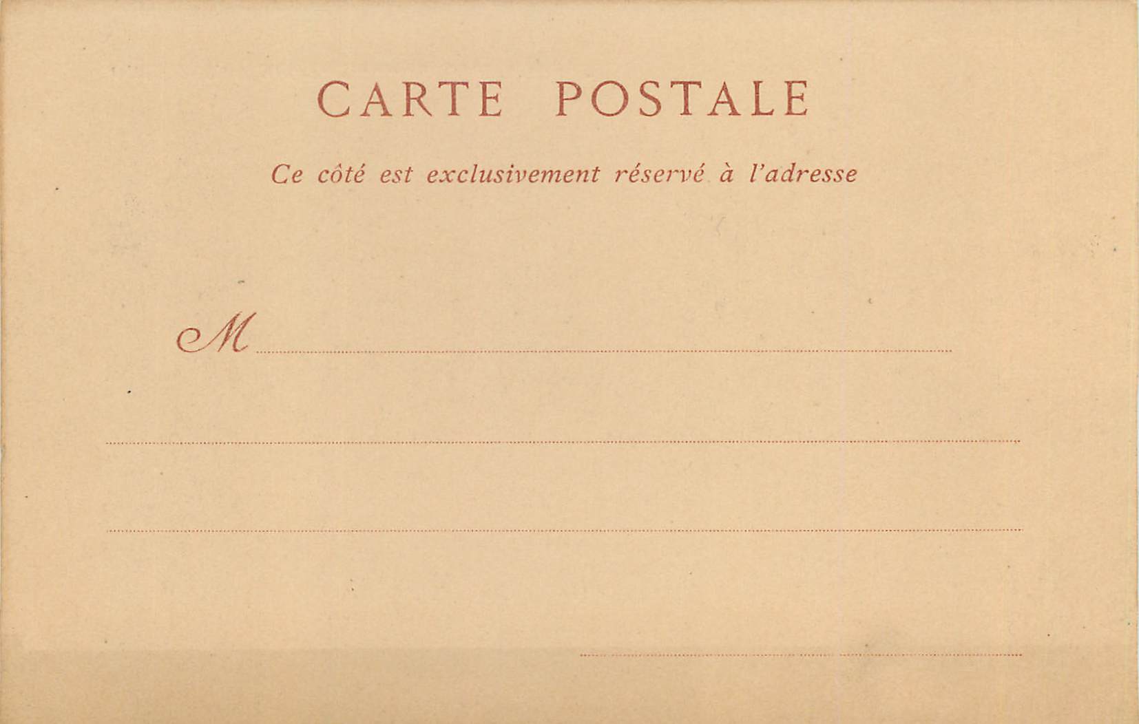CPA Orleans Salle des Seances du Conseil Municipal (carte 1900) — Verso