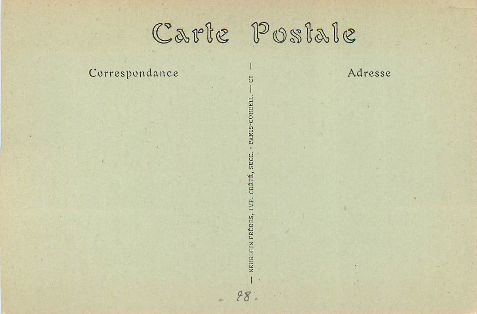 CPA Cathedrale de Chartres La Nef et le Choeur — Rückseite