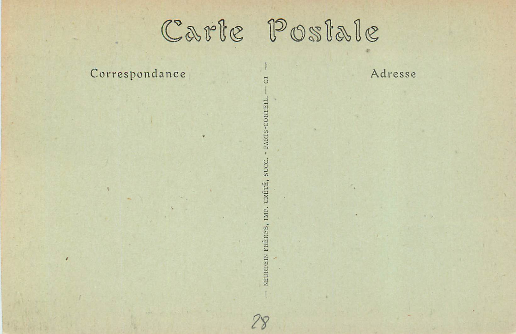 CPA Chartres la Cathedrale Portail Sud — Verso