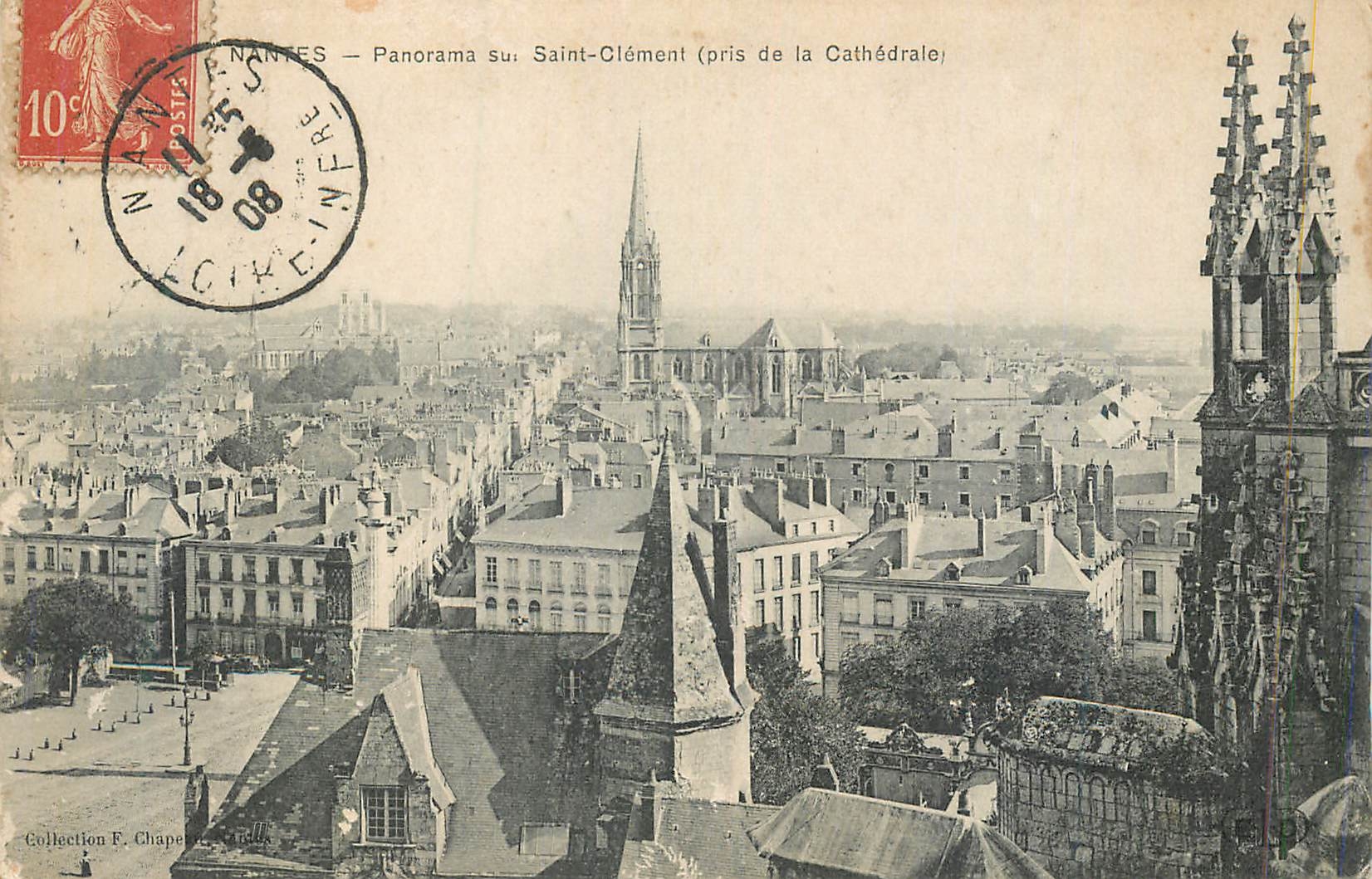 CPA Nantes Panorama sur Saint Clement (Pris de la Cathedrale)