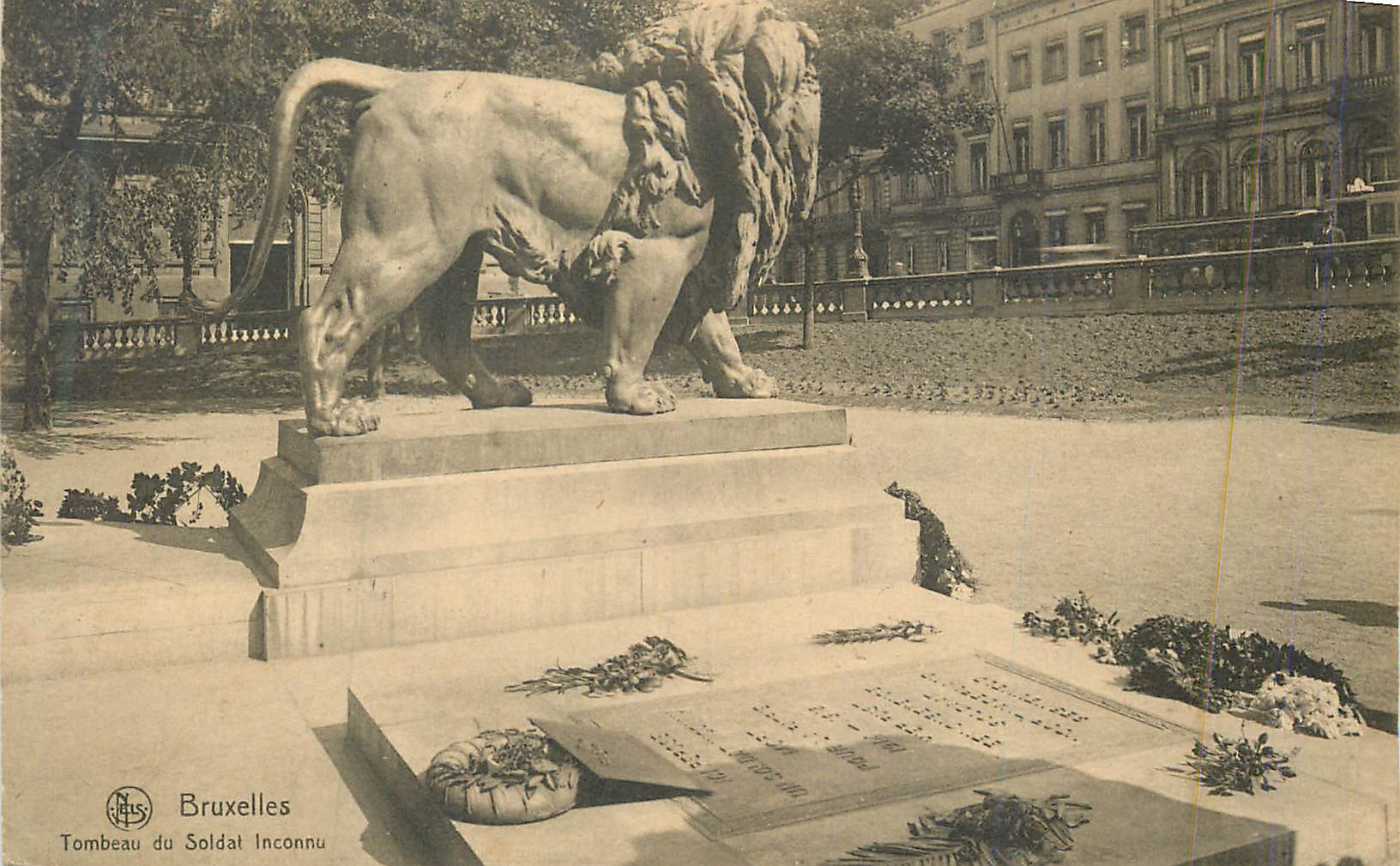 CPA Bruxelles Tombeau du Soldat Inconnu Lion Militaria