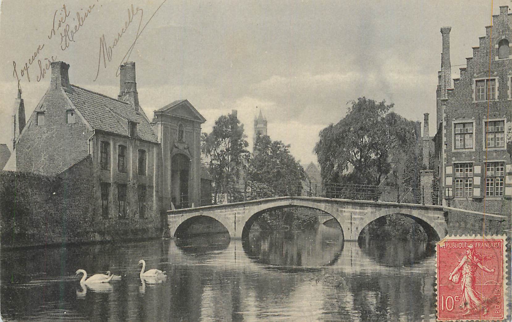 CPA Bruges Pont du Beguinage