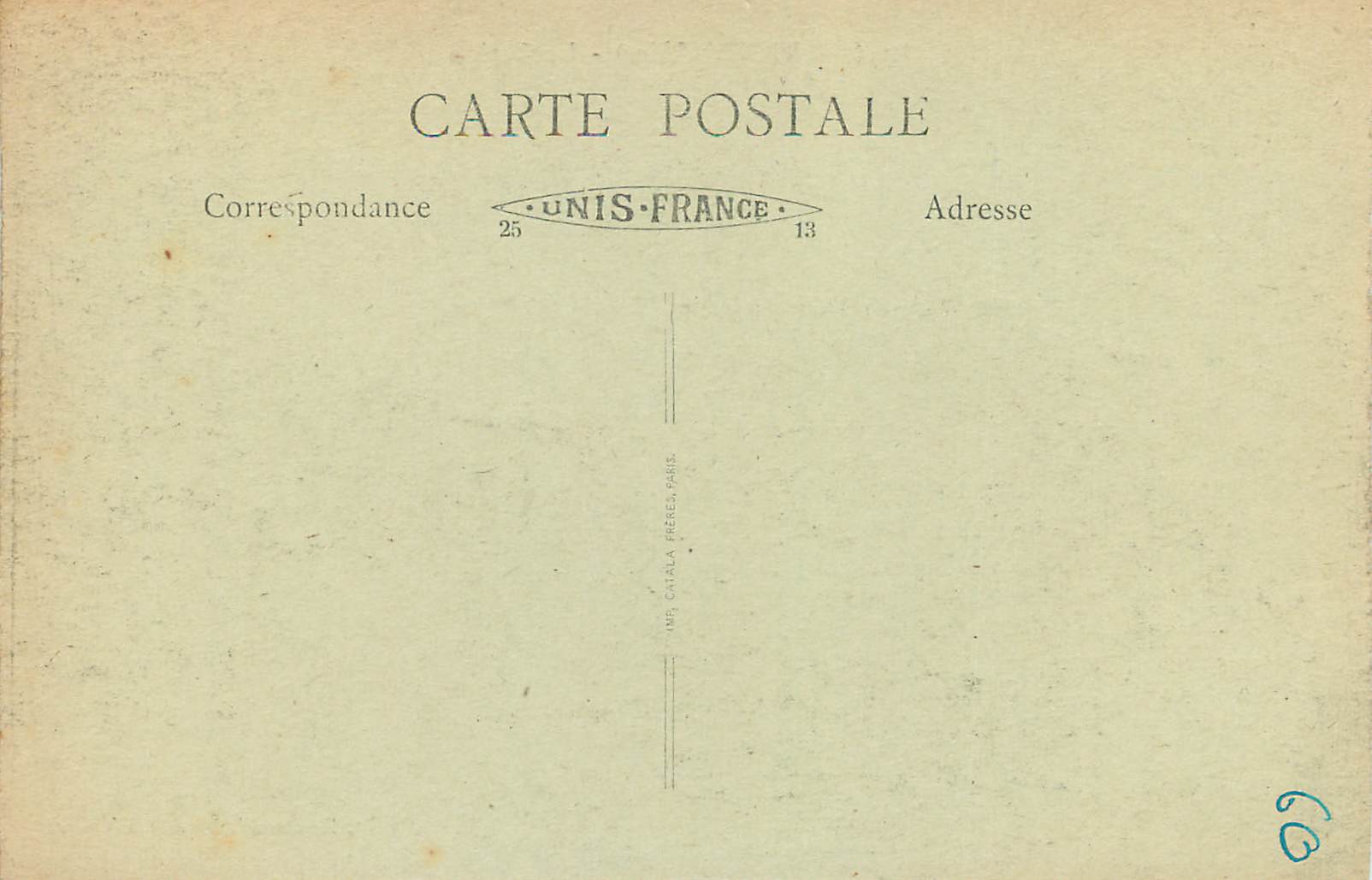 CPA Vichy (Allier) Le Casino — Verso