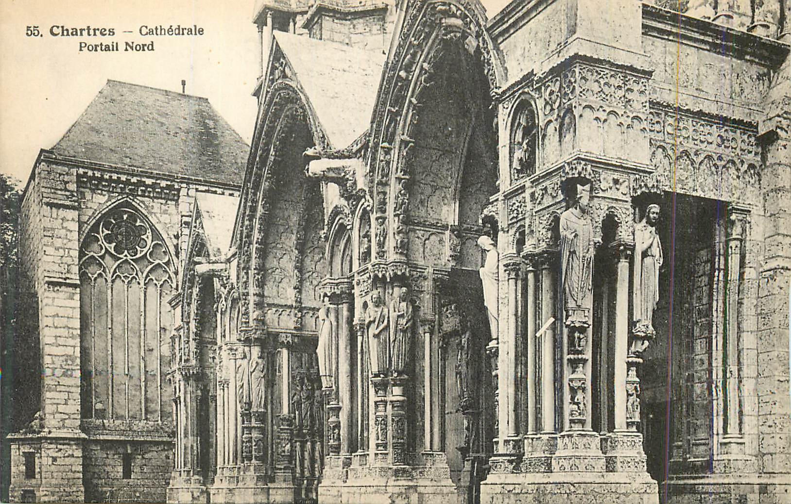 CPA Chartres Cathedrale Portail Nord