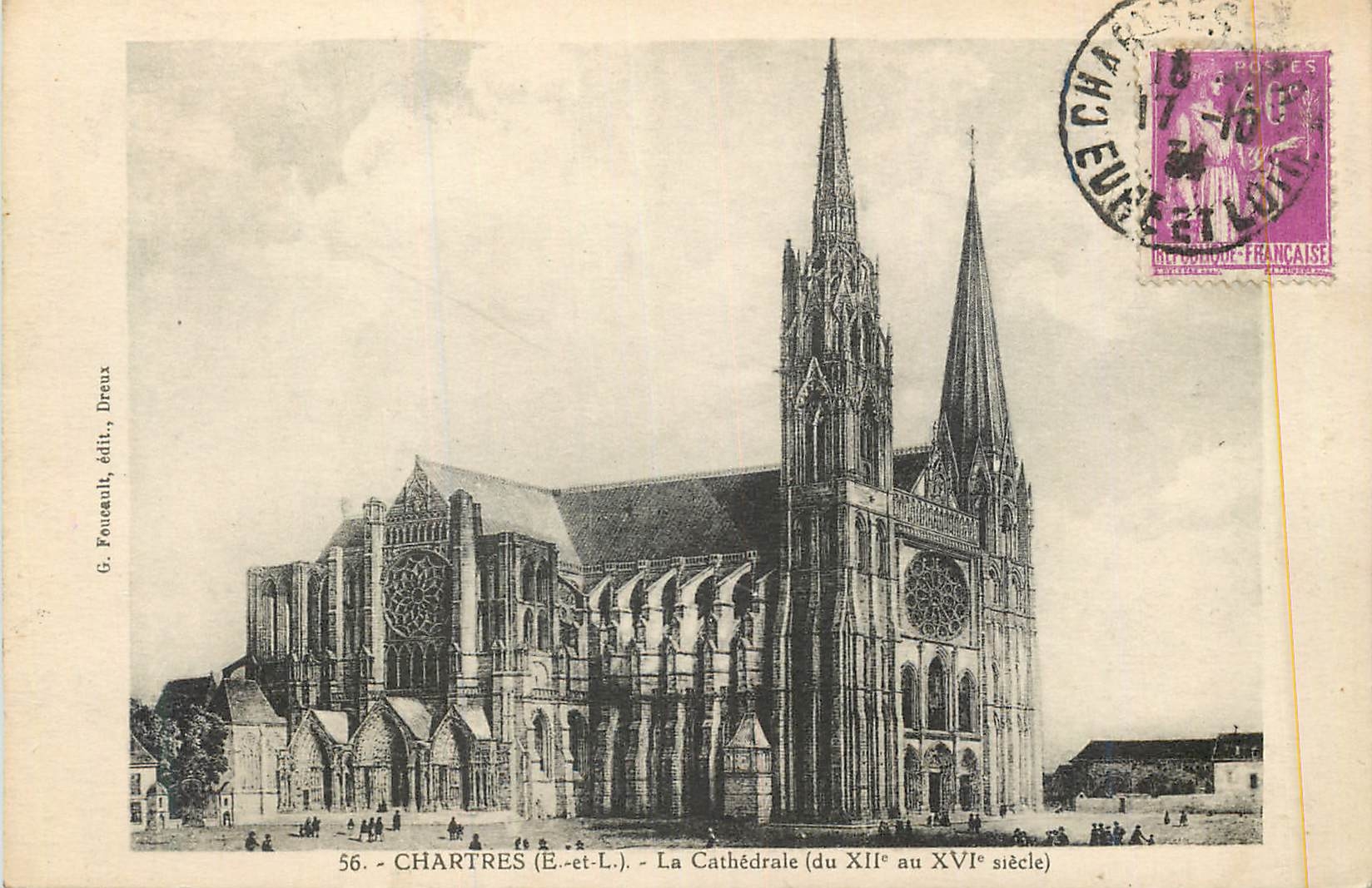 CPA Chartres (E et L) La Cathedrale (du XIIe au XVIe Siecle)