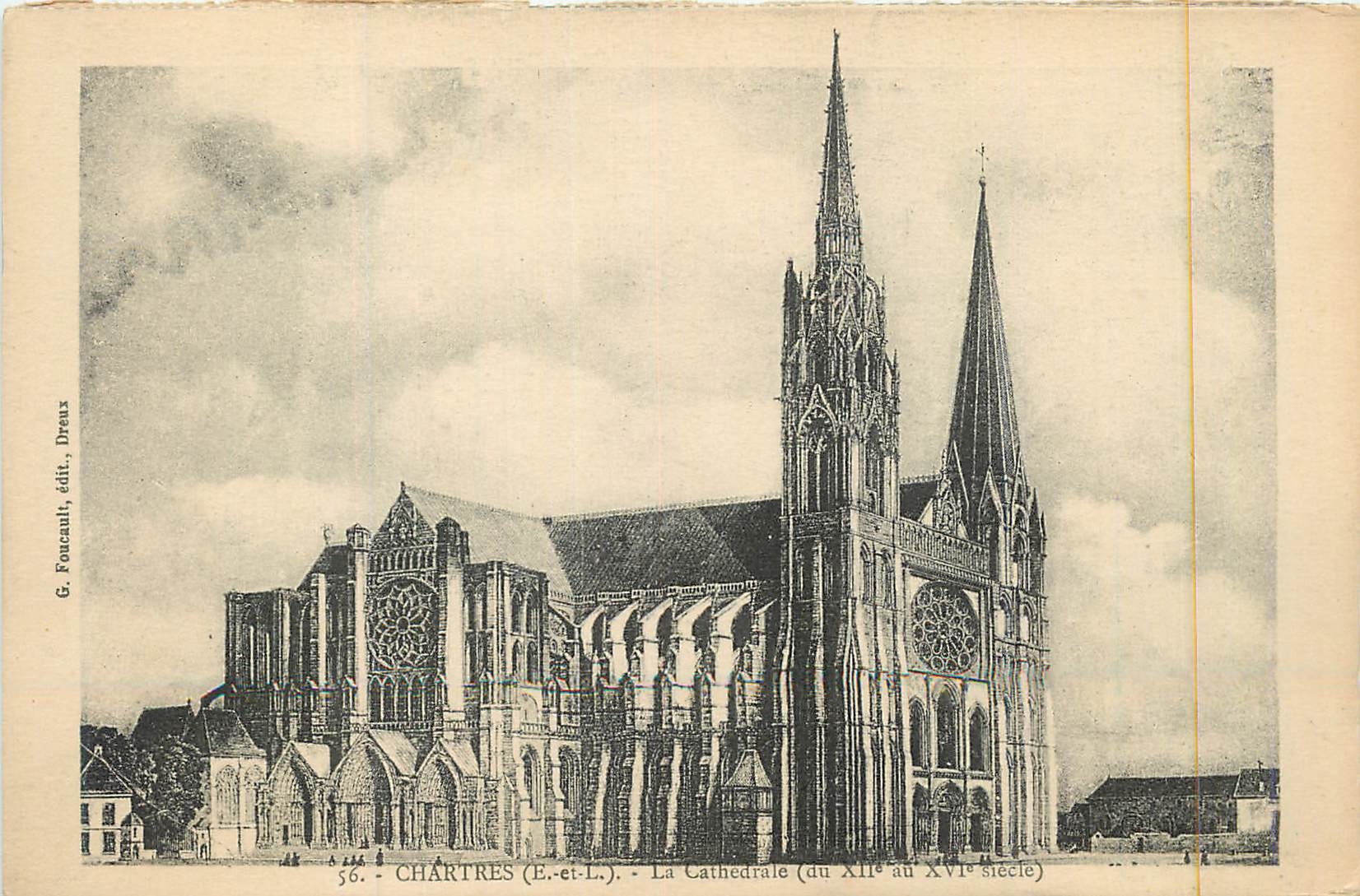 CPA Chartres (E et L) La Cathedrale (du XIIe au XVIe Siecle)