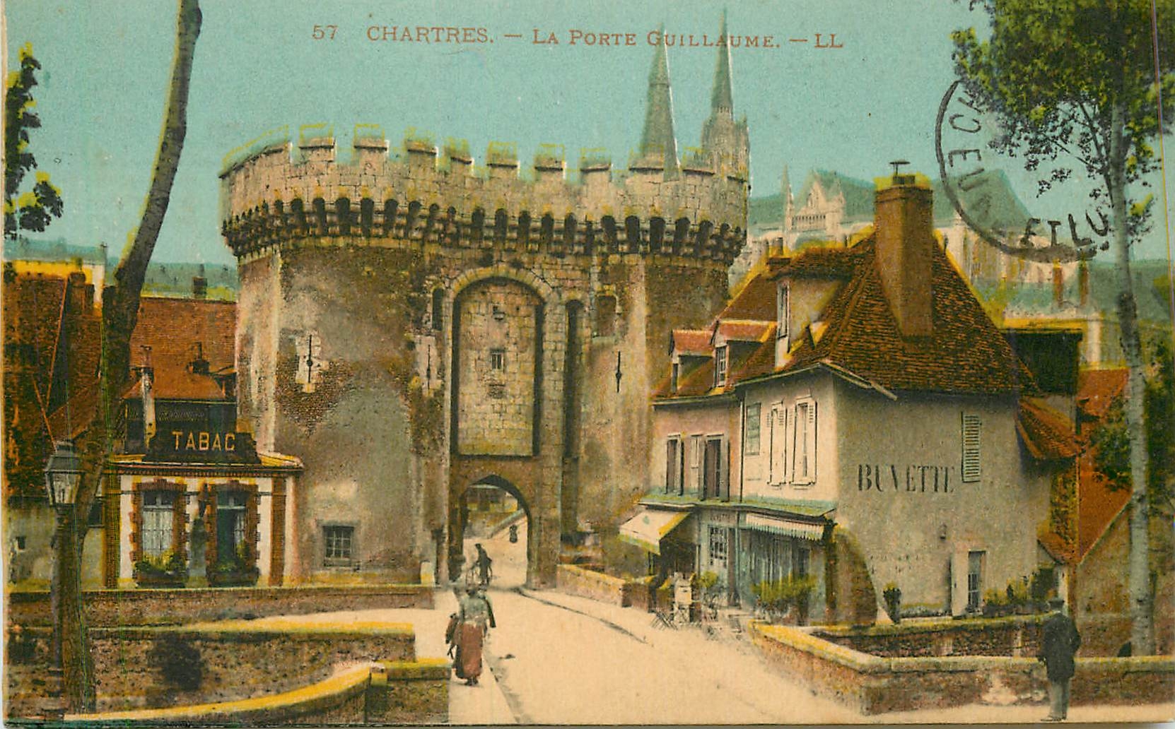 CPA Chartres La Porte Guillaume Tabac