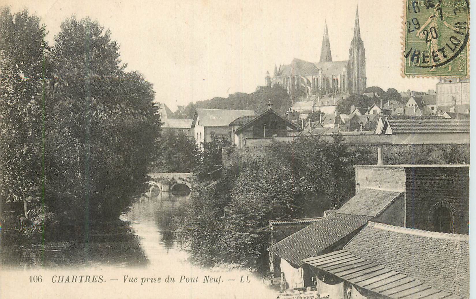 CPA Chartres Vue Prise du Pont Neuf