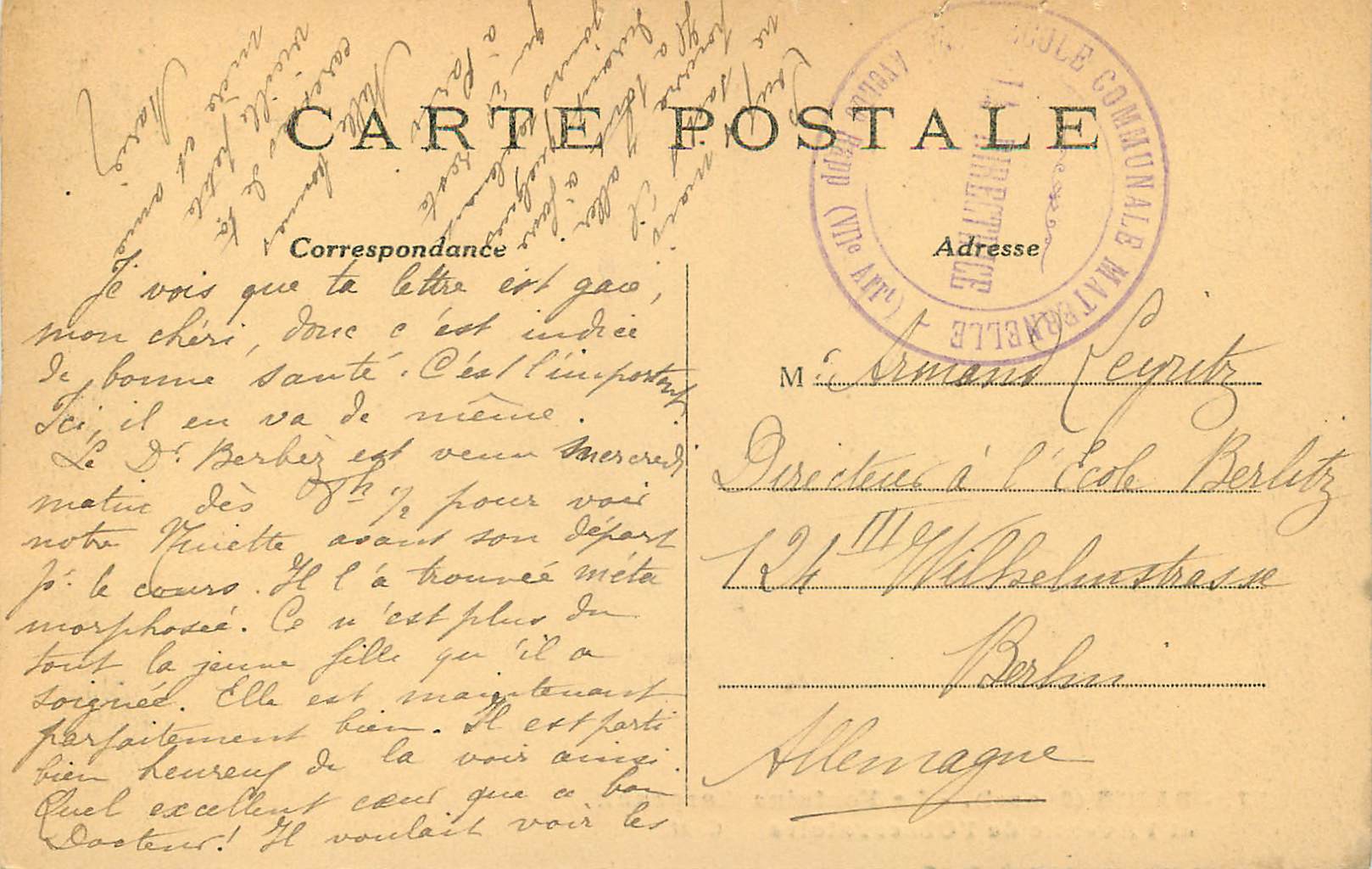 CPA Paris (6e Arr) La Fontaine Carpeaux et L'Avenue de l'Observatoire — Rückseite