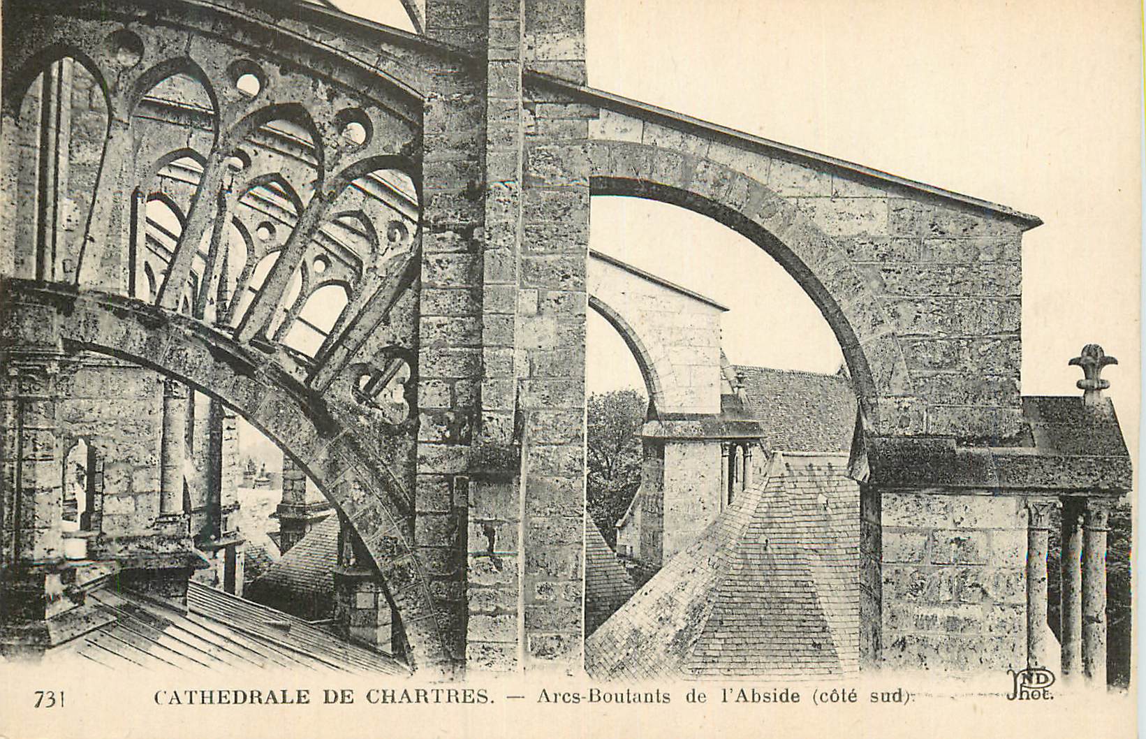 CPA Cathedrale de Chartres Arcs Boulants de l'Abside (Cote Sud)
