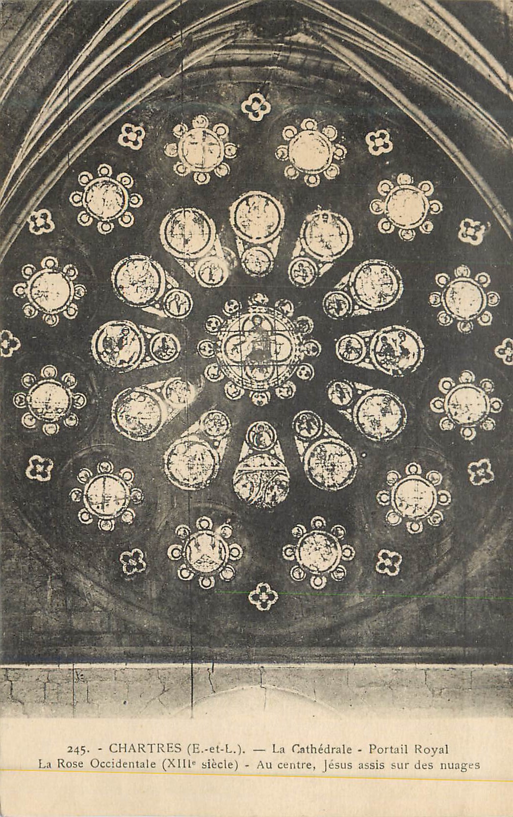 CPA Chartres (E et l) La Cathedrale Partrait Rayal La Roses Occidentale (XIIIe Sie)