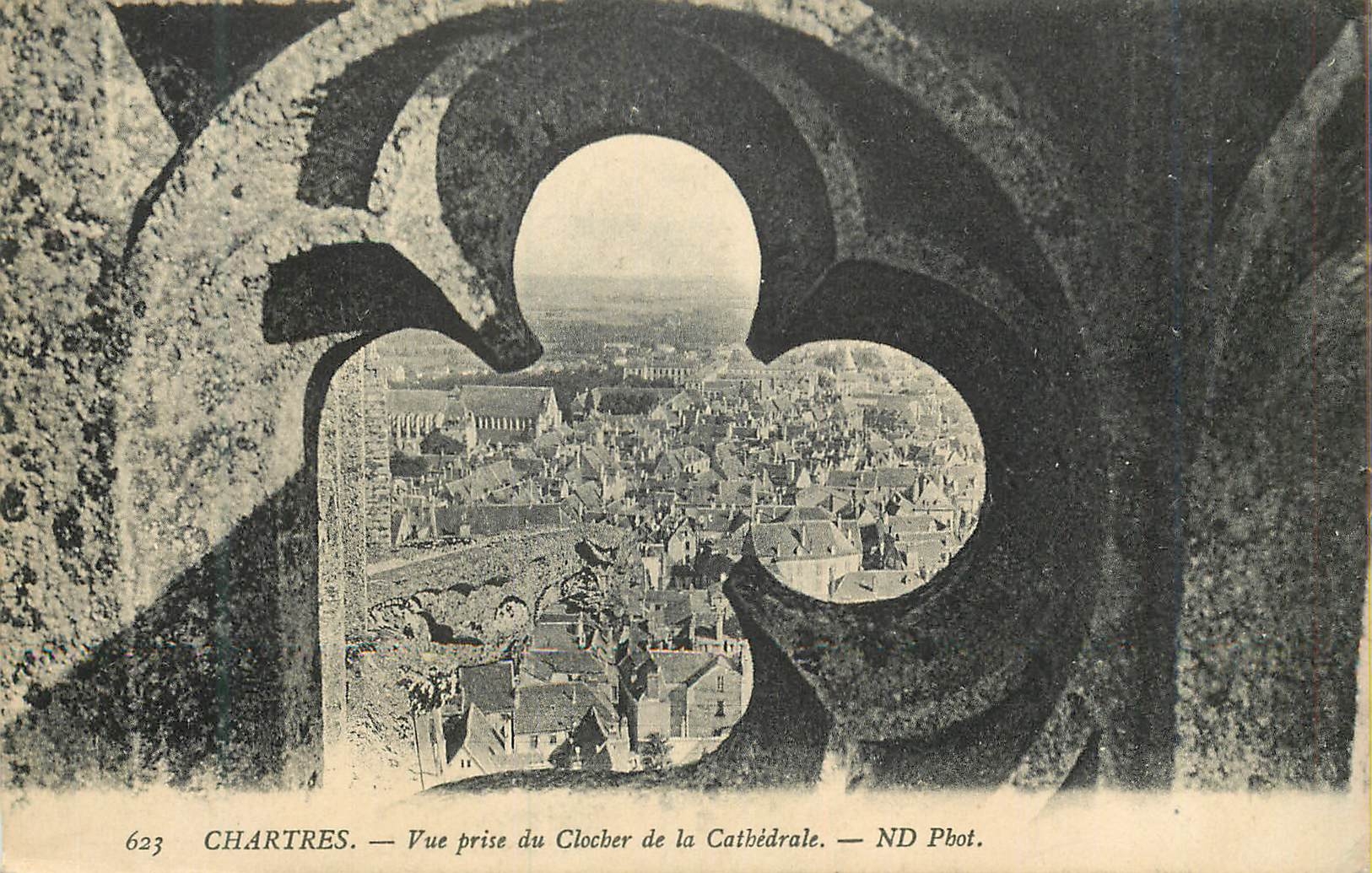 CPA Chartres Vue Prise du Clocher de la Cathedrale