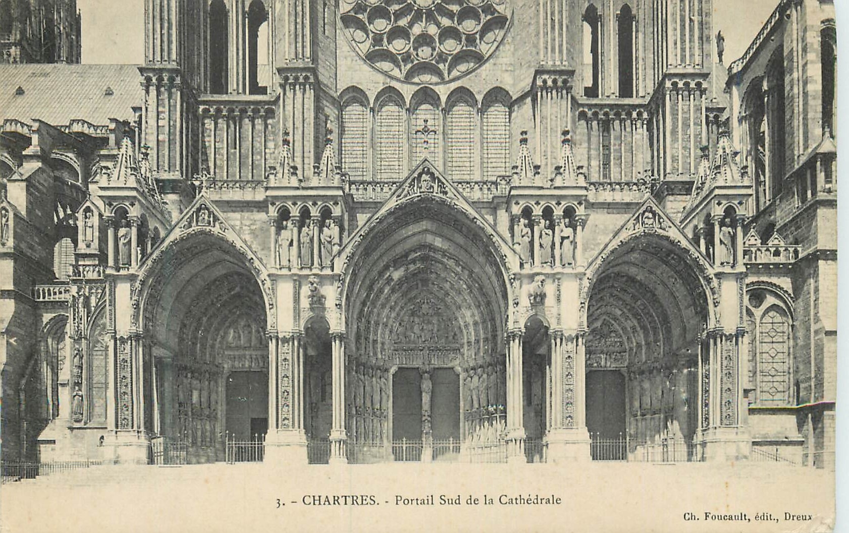 CPA Chartres Portail Sud de la Cathedrale