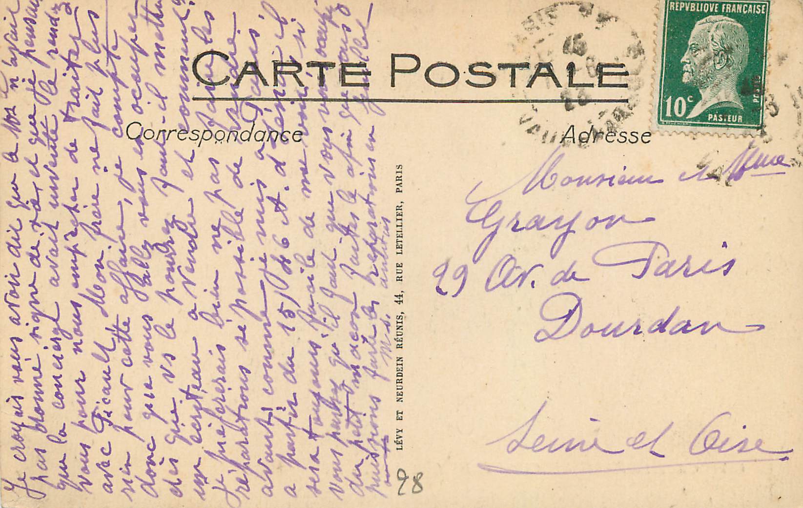 CPA Cathedrale de Chartres (Cote Sud) — Verso