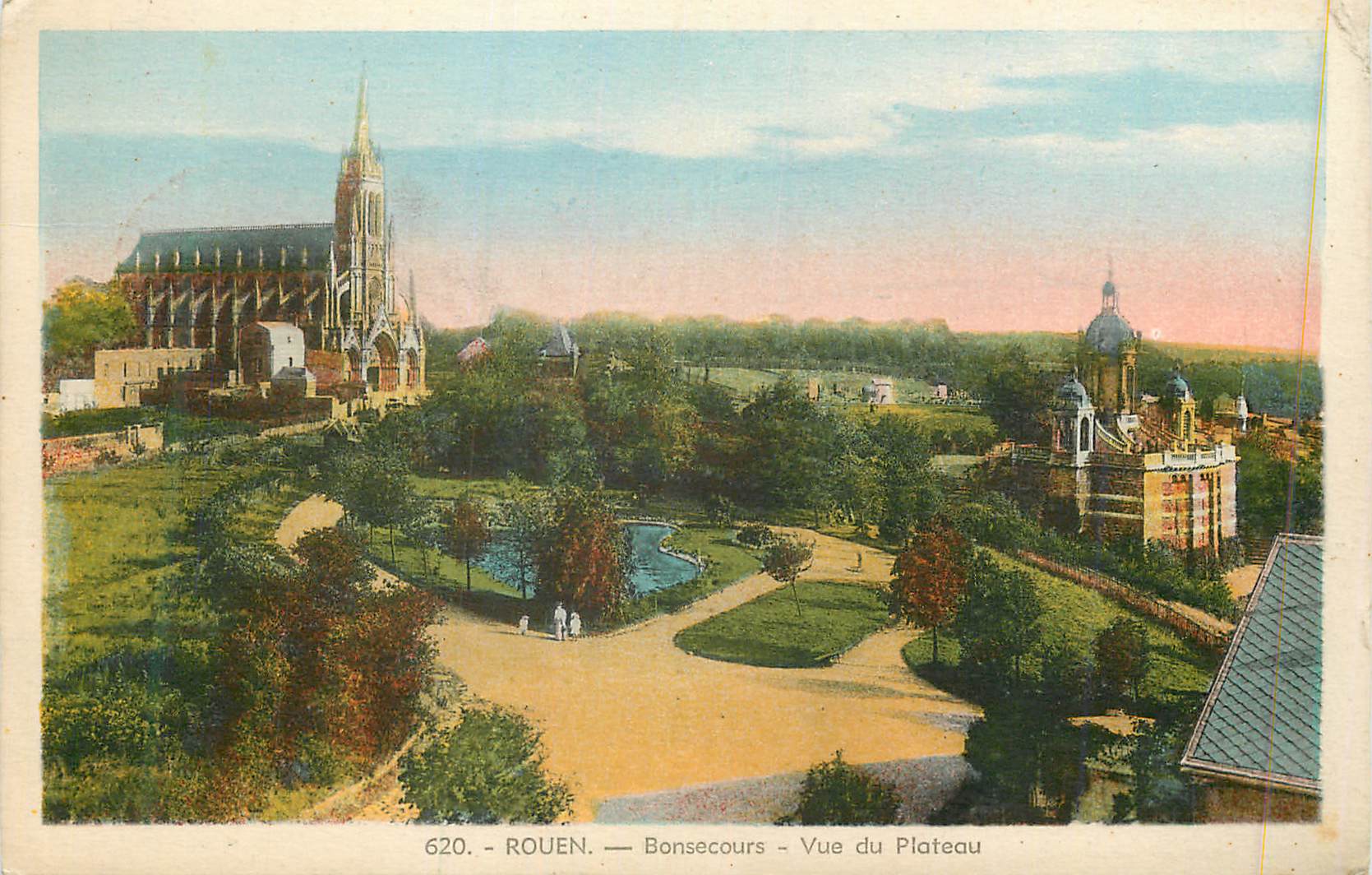 CPA Rouen Bonsecours Vue du Plateau
