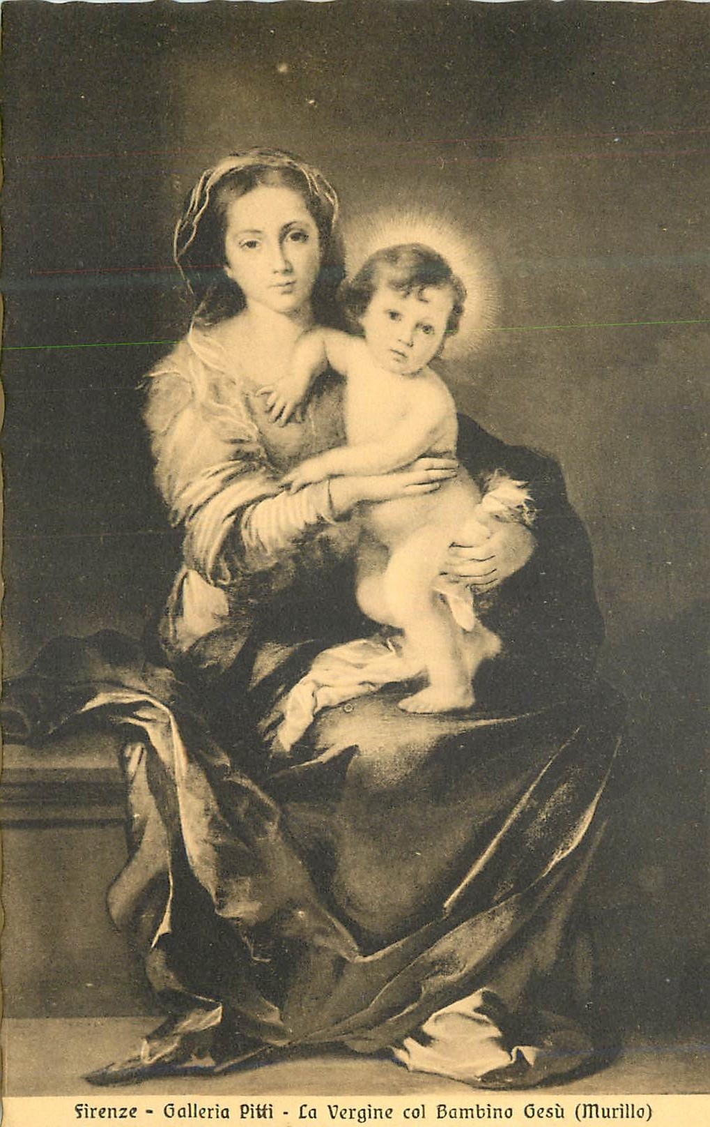 CPA Firenze Galleria Pitti La Vergine Col Babmbino Gesu (Murillo)