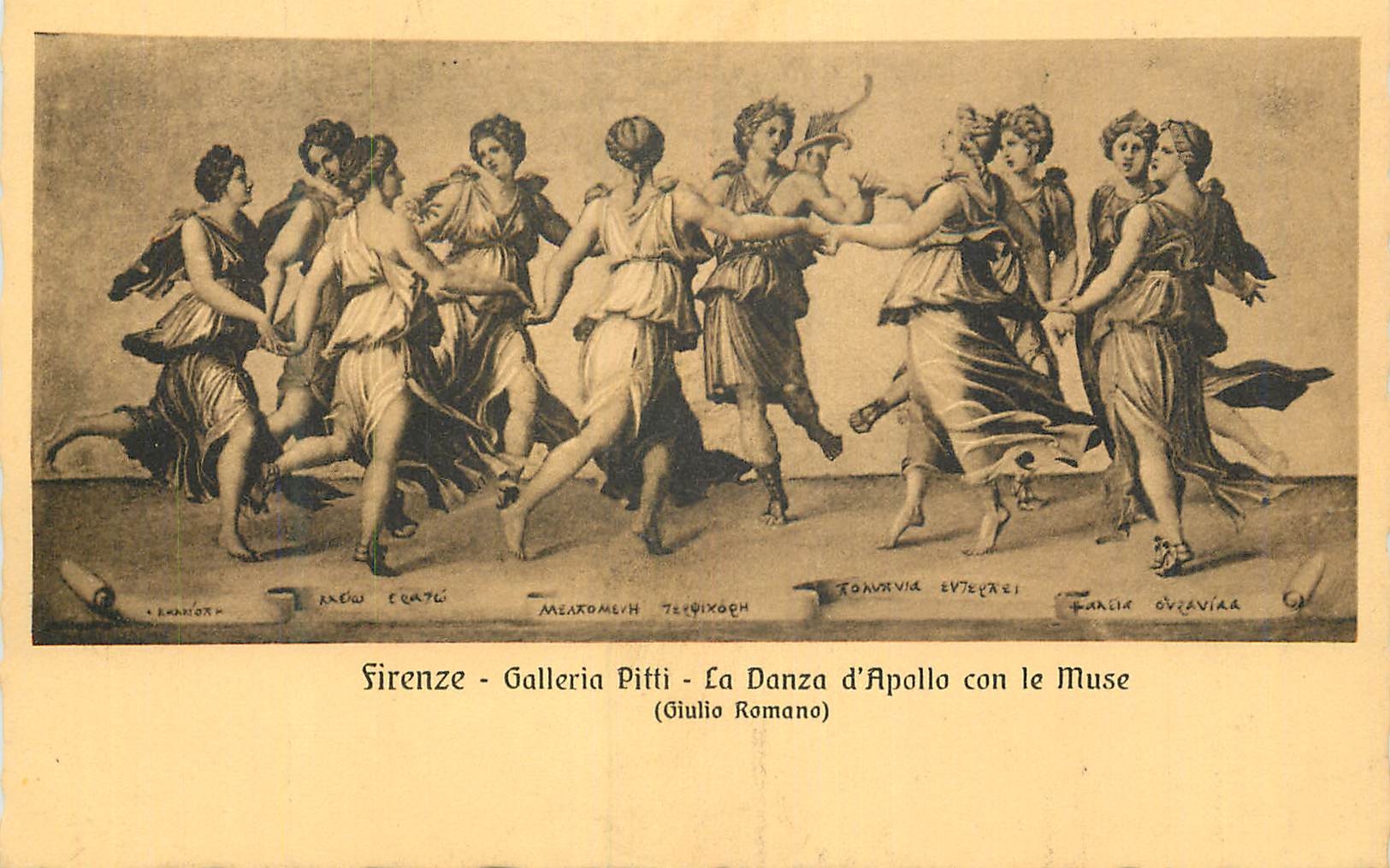 CPA Firenze Galleria Pitti La Danza d'Apollo Con Le Muse (Giulio Romana)