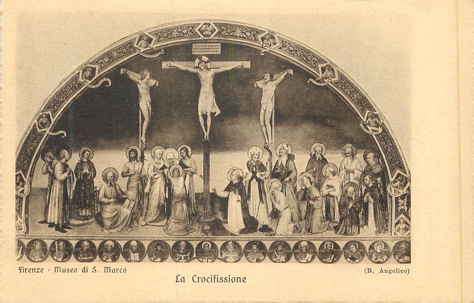 CPA Firenze Museo di Marco La Crocifissione B Augelico