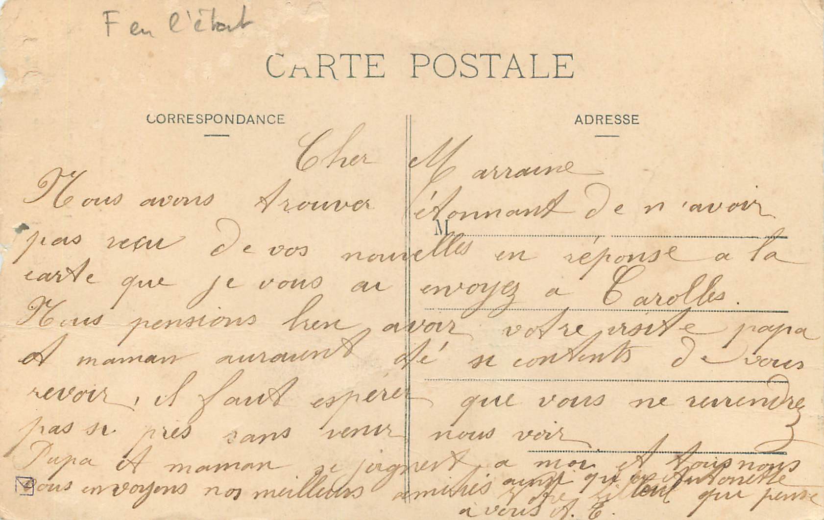 CPA Normandie Pittoresque Aveuman Bounet d'Coton — Rückseite