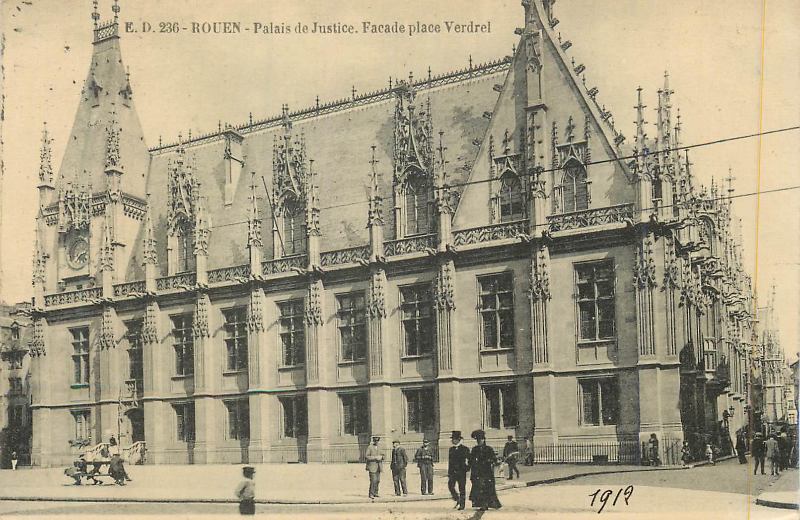 CPA Rouen Palais de Justice Facade Place Verdrel