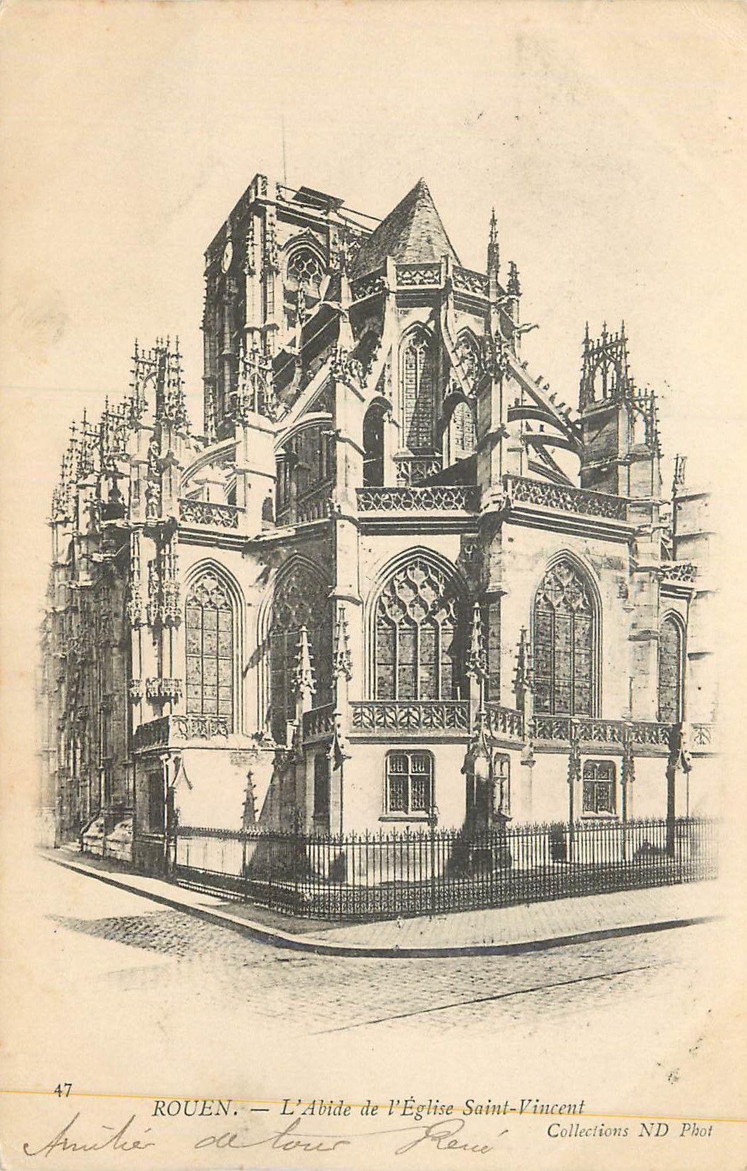 CPA Rouen l'Abide de l'Eglise Saint Vincent