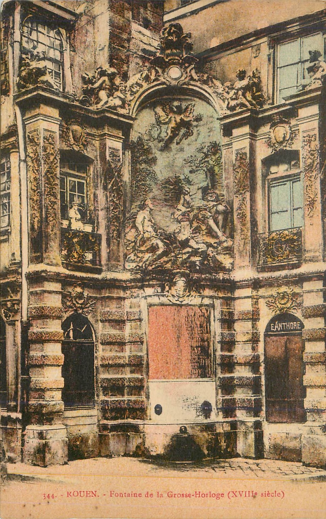 CPA Rouen Fontaine de la Grosse Horloge (XVIIIe Siecle)