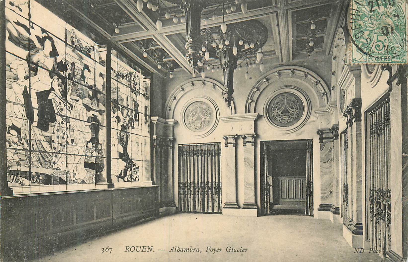 CPA Rouen Alhambra Foyer Glavier