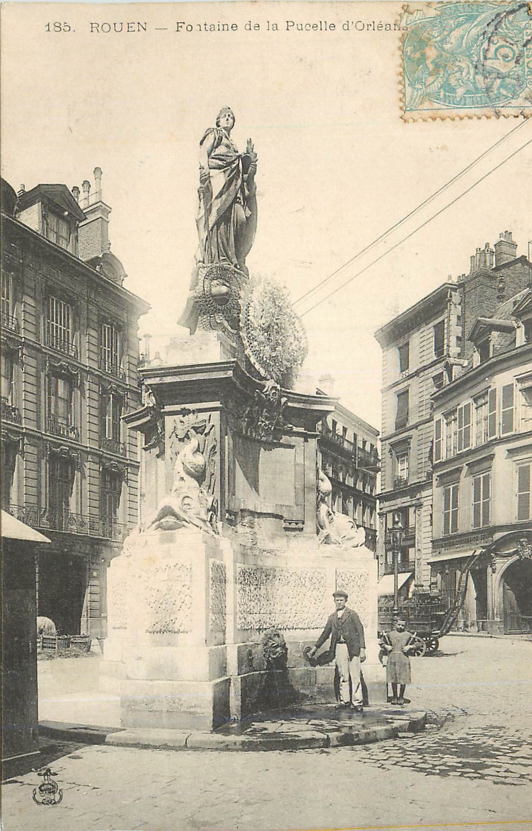 CPA Rouen Fontaine de la Pucelle d'Orleans
