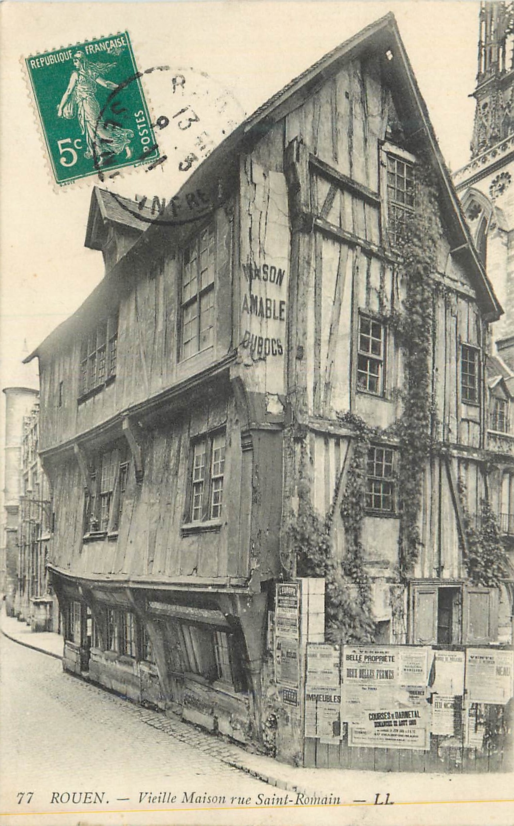CPA Rouen Vieilles Maisons Rue Romain Maison Dubois