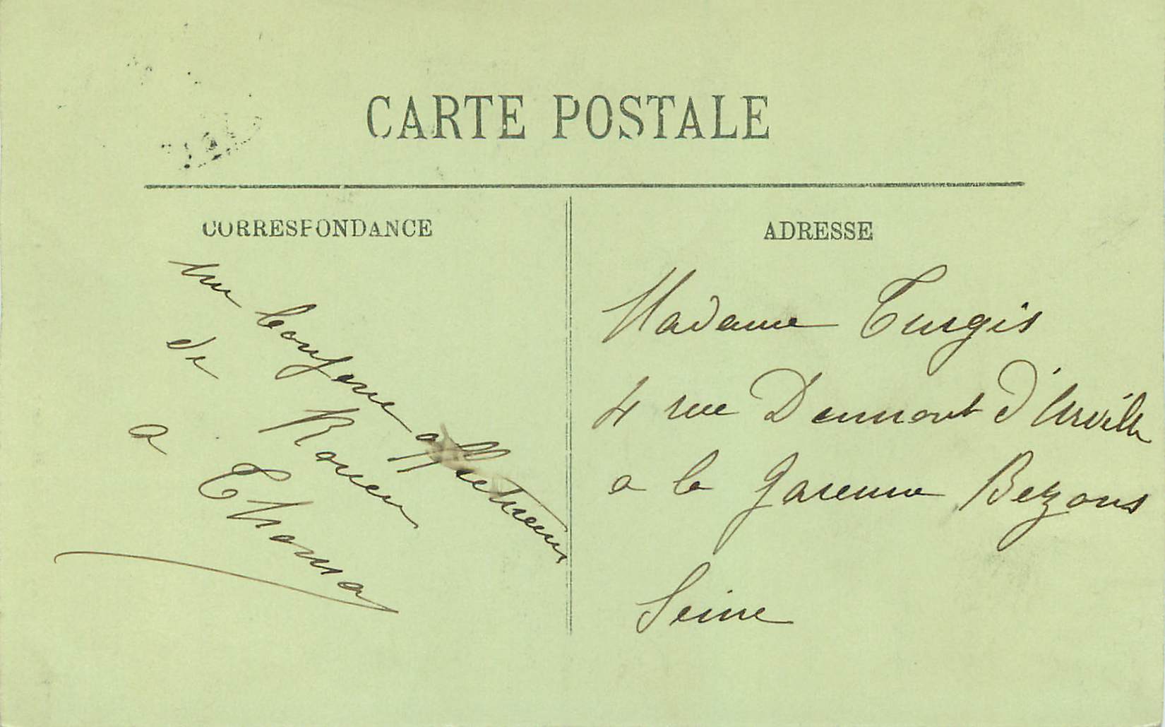 CPA Rouen Vieilles Maisons Rue Romain Maison Dubois — Verso