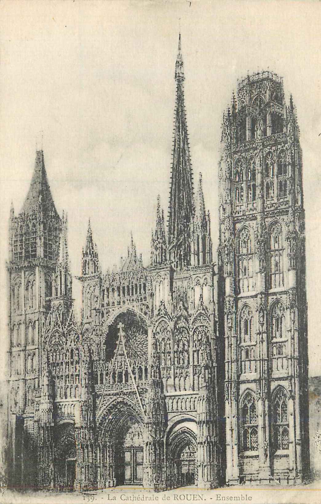 CPA Cathedrale de Rouen Ensemble