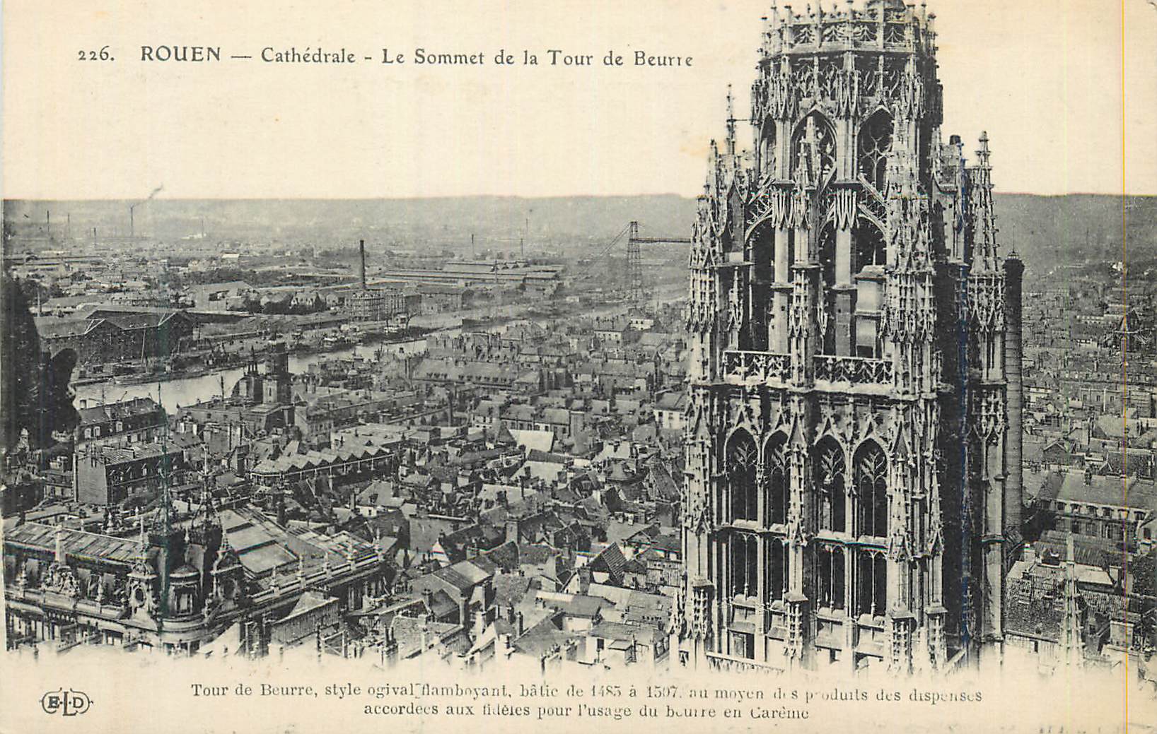 CPA Rouen Cathedrale Le Sommet de la Tour de Beurre