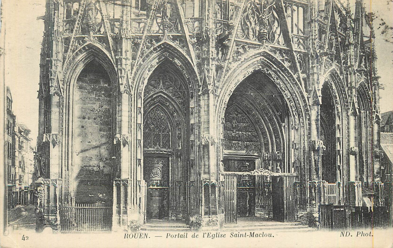CPA Rouen Portail de l'Eglise Saint Maclou