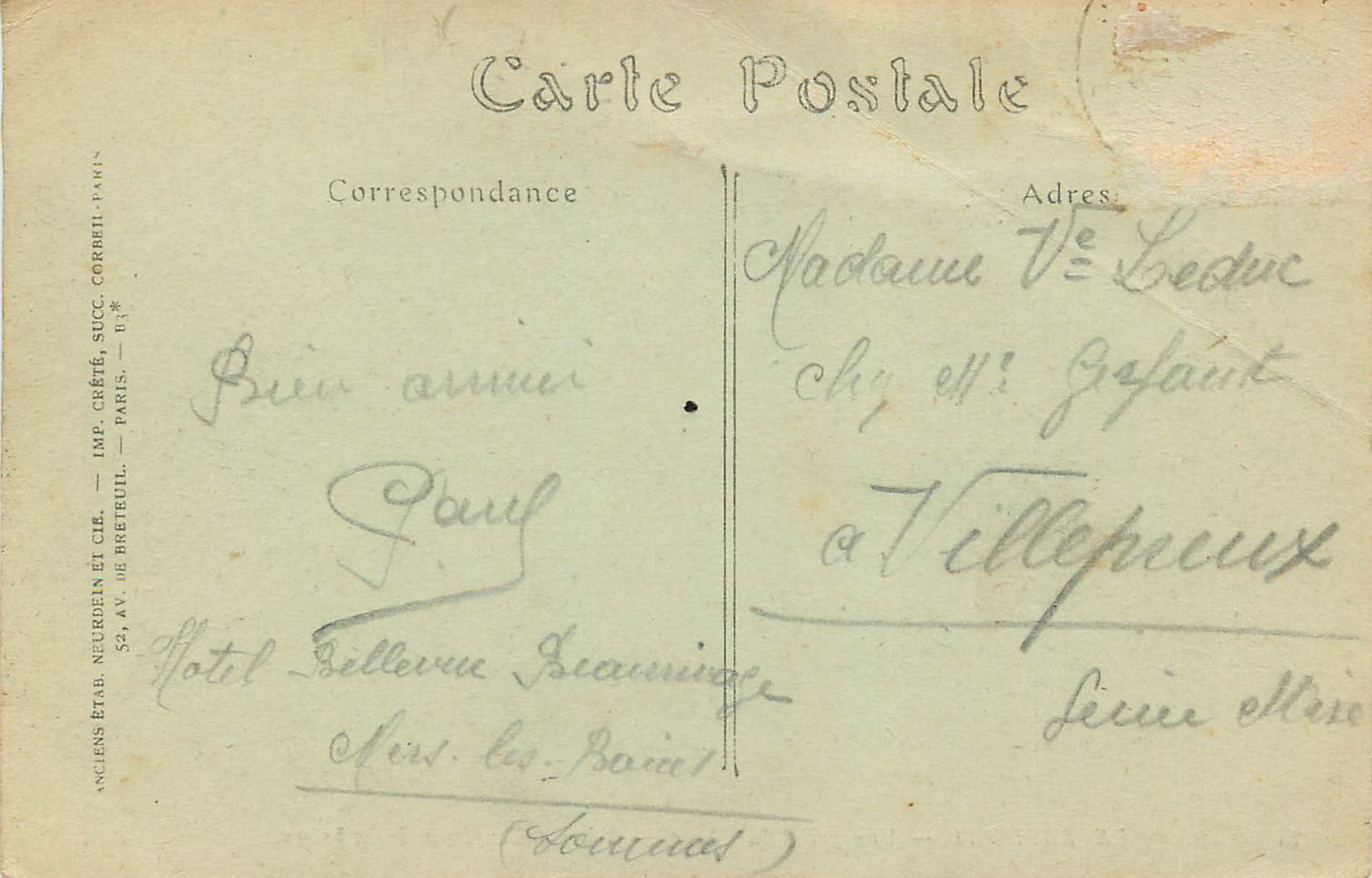 CPA Le Treport Vue Prise du Phare Bateau — Rückseite