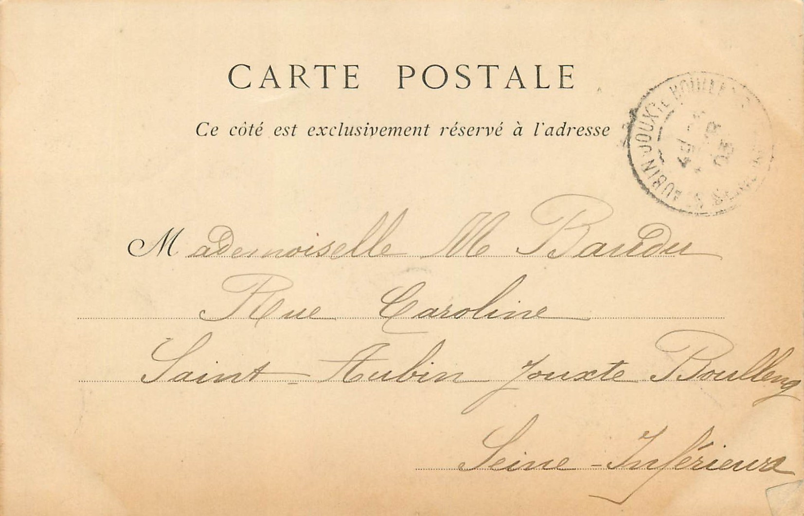 CPA Rouen Cimetiere Monumental Monument Eleve a la Memoire des Soldats Morts a Rouen en 1870 1871 — Verso